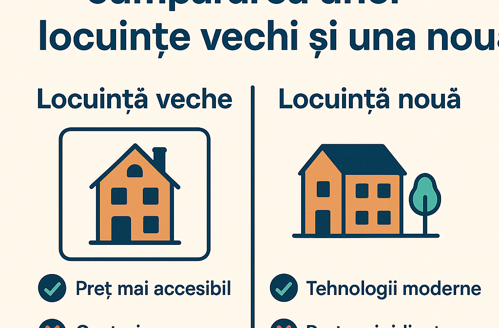 Diferențele dintre cumpărarea unei locuințe vechi și una nouă