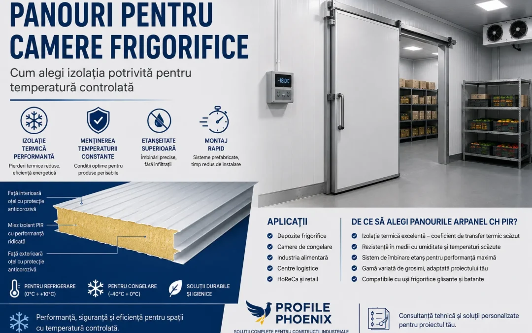 Panouri pentru camere frigorifice: cum alegi izolația potrivită pentru temperatură controlată