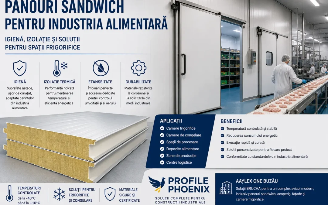 Panouri sandwich pentru industria alimentară: igienă, izolație și soluții pentru spații frigorifice