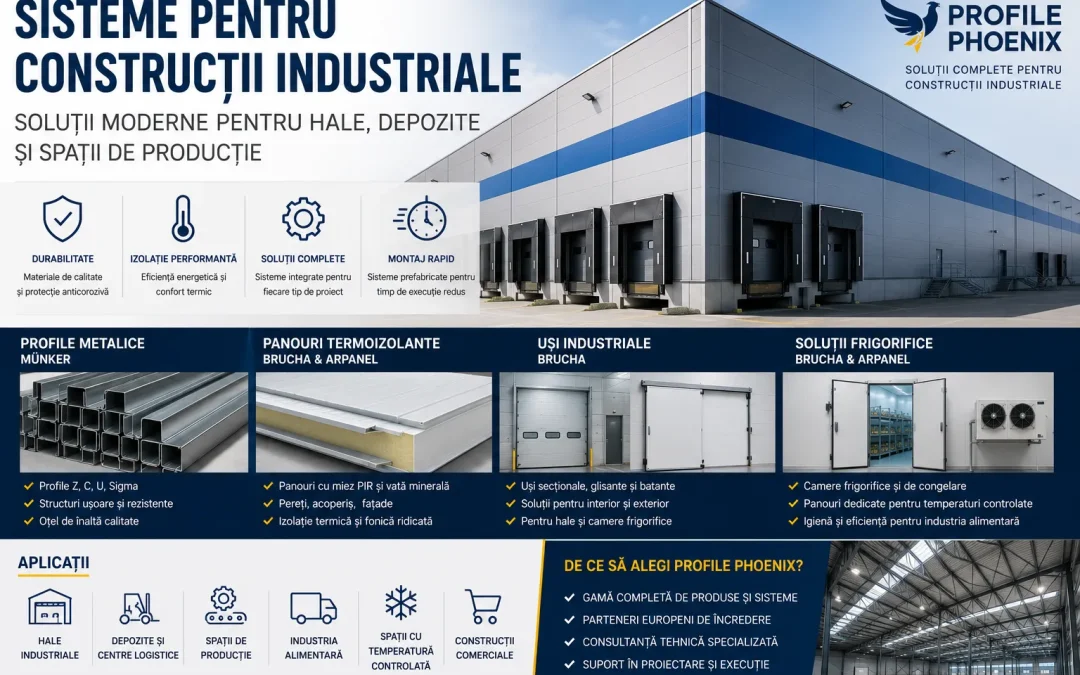 Sisteme pentru construcții industriale: soluții moderne pentru hale, depozite și spații de producție